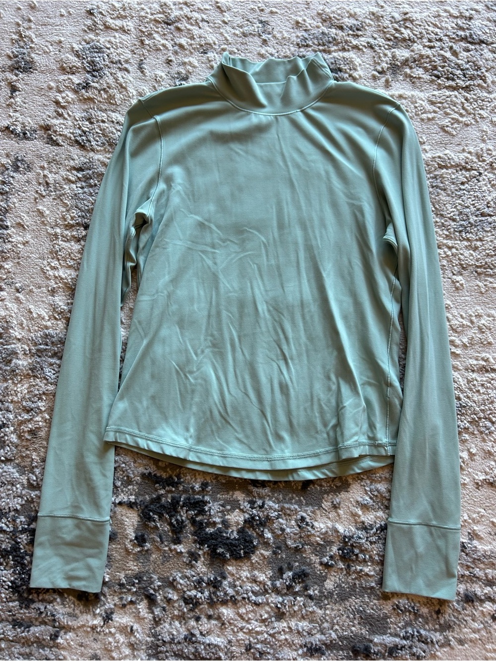 Women’s Mock Neck Long Sleeve Top - Light Sage